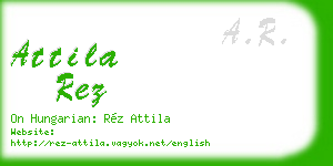 attila rez business card