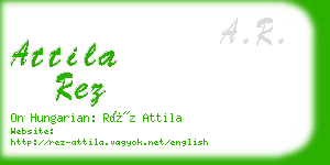 attila rez business card